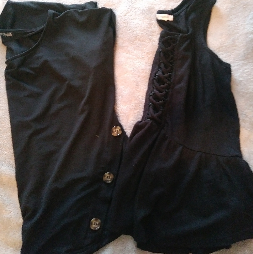 2 black shirts